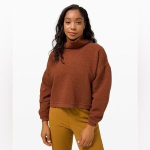 Lululemon Peaceful Moments Pullover, Heathered Ancient Copper, Size XS/S